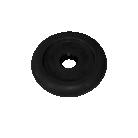 Диск обрезиненный "Стандарт", чёрный, 26 мм, 1,25 кг